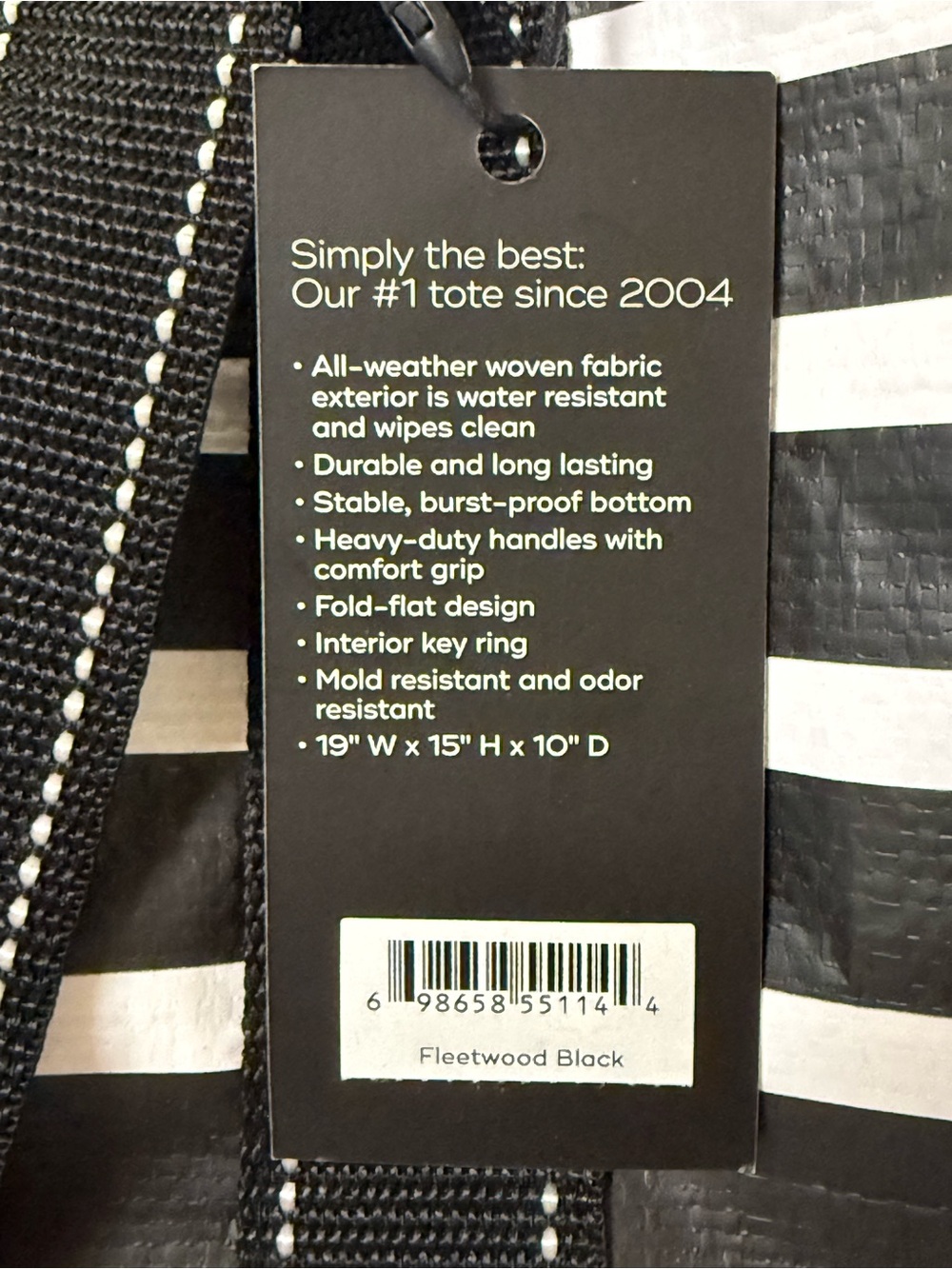 Scout Black & White Striped Tote Bag - Picture 3 of 7